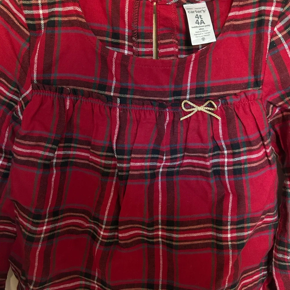 Carter’s 4T 2-Piece Plaid Flannel Top & Legging Set